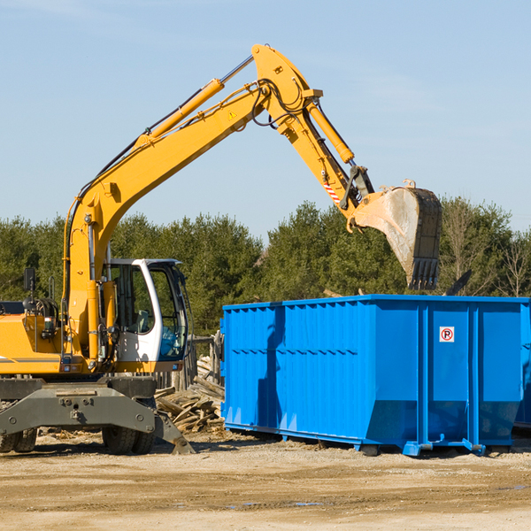 what size residential dumpster rentals are available in Tazewell Tennessee